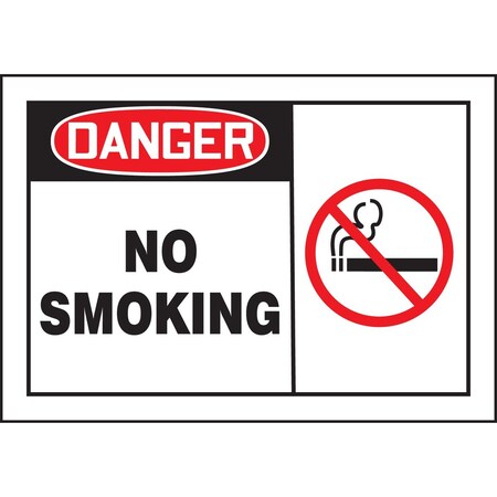 Accuform OSHA DANGER SAFETY LABEL NO SMOKING LSMK004XVE