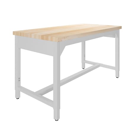 Diversified Spaces Lab Workbench, 16 ga Steel Frame, 72 in W, Light Gray AMS72305G
