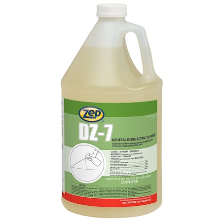 Zep Cleaner and Disinfectant, 4 gal. Round Plastic Pail, Pleasant, Yellow, 4 PK 752023