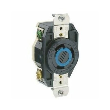 Leviton Locking Receptacle, L6-30R, 30 A, 250V AC, Single Phase, 2 Pole, Flush Mount, Screw Terminals 2620