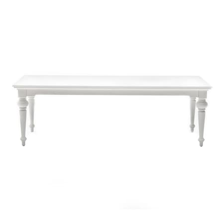Homeroots 94" White Solid Wood Dining Table 397668