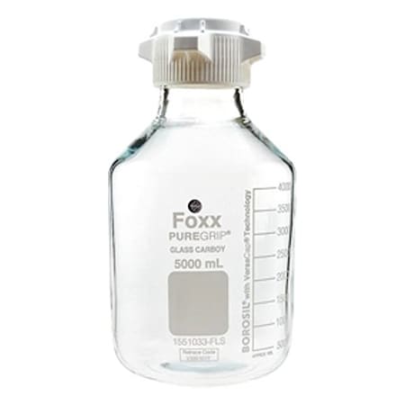 Foxx Life Sciences Carboy, Glass, 368.3 mm H, Colorless 48R-B800-FLS