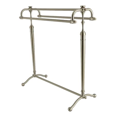 Kingston Brass 28" Freestanding Pedestal 3-Tier Towel Rack, Brushed Nickel SCC2268