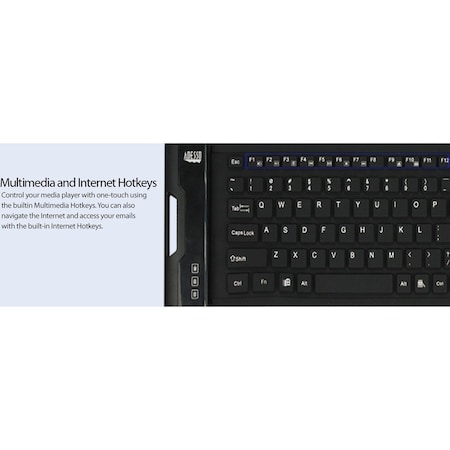 Adesso antimicrobial waterproof 108-key usb AKB-222UB