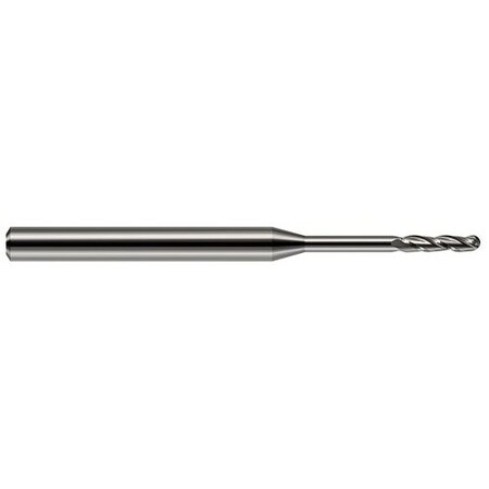 Harvey Tool Miniature End Mill-Ball-Long Reach, Long Flute, 750420, Uncoated, .020" Cutter Diameter 750420