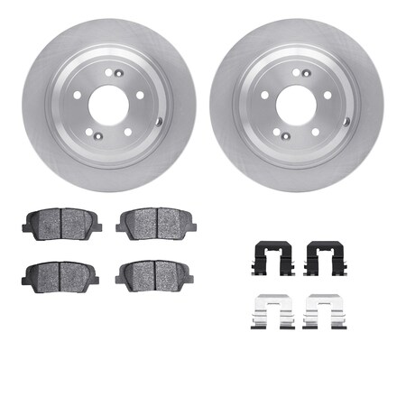 Dynamic Friction Co DFC Brake Rotor with 5000 Brake Pads and Hardware Kit 6512-03350