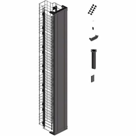Ortronics MM20, VERTICAL CABLE MGMT CAGE, W/DOOR 10.45" X 15.04" X 76.94, BLACK MM20VMD710-B