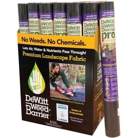 Dewitt Weed Control, Professional, 100 ft L, 3 ft W, Polypropylene Fabric DWB303100