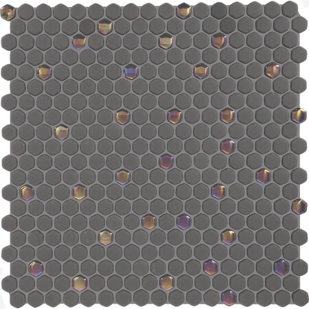 Daltile Starcastle 5/8'' Mini Hexagon Glass Wall and Floor Mosaic, 15PK SC79MINIHEXMSMT