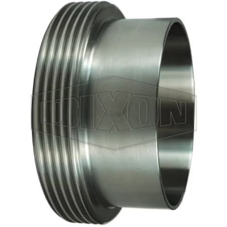 Dixon John Perry Long Weld Ferrule, 2 in, Thread, 316L SS, Domestic L15AJP-R200