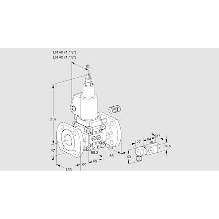 Honeywell Kromschroder Solenoid Valve for Gas, Class A, 500 mbar, IP65, VAS240F/LWSL KS88031295