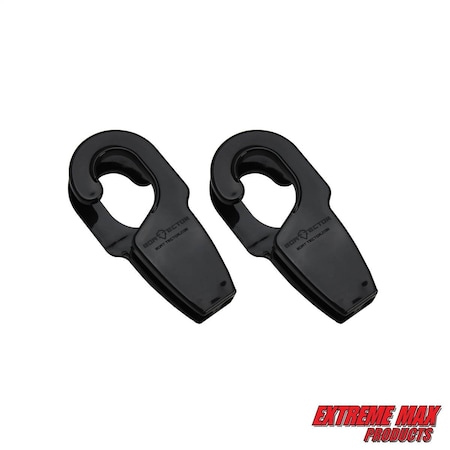 Extreme Max 3005.5014 BoatTector Boat Rail Fender Hangers, Value 2-Pack - 1.25", Black 3005.5014