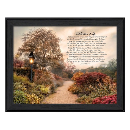Homeroots Celebration of Life Black Framed Print Wall Art 405545