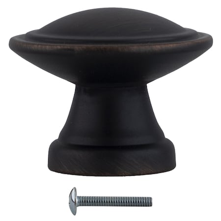 Brixwell Two Ring Style Kitchen Cabinet Knob 1-3/16 in Dia Oil Rubbed Bronze Pair BX2PK29116ORB