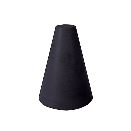 Dedeco RBR ABRASIVE CONE, TPR 1" X 7/8", 1/4" BLK CRS S/C 1/UNIT 0077