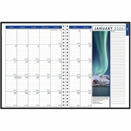 House Of Doolittle Doolittle, RECYCLED EARTHSCAPES WEEKLY/MONTHLY PLANNER, 11 X 8.5, BLACK, 2021 273