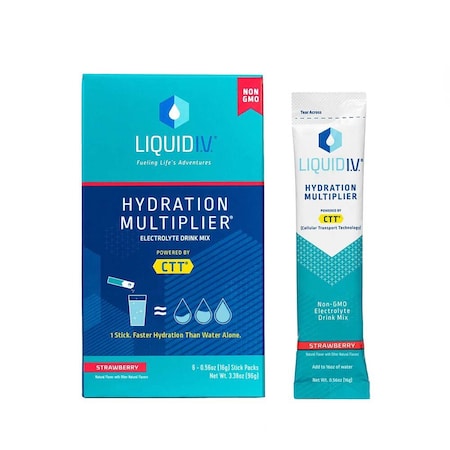 Liquid I.V. Oral Electrolyte Solution Hydration Multiplier Strawberry Flavor 0.56 oz, 72PK 1220424_CS