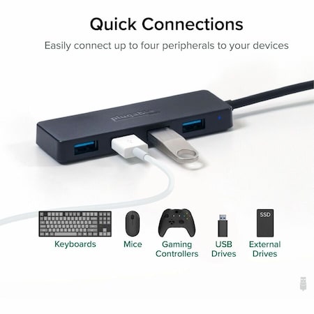 Plugable 4PORT USB HUB 3.0 USB SPLITTER USB3-HUB4A