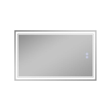 Homeroots 59" Clear Lighted Unframed Bathroom Vanity Mirror 564866