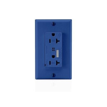 Leviton Straight Blade Receptacle, 5-20R, 20 A, 125V AC, Flush Mount, Self-Grounded T7380-B