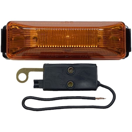 Pm Company Marker Light, 12 V, LED Lamp, Amber Lens, Plastic Housing Material, Grommet V161KA