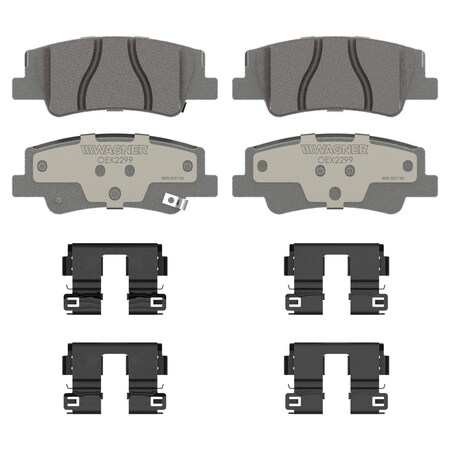 Wagner Brake OEX Rear Disc Brake Pad Set Premium Ceramic,  OEX2299
