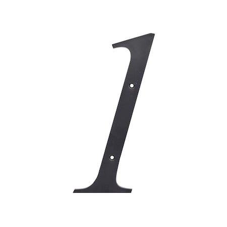 Hillman House Address Number 1, Nail-on, Black Plastic, 6 In. 847375