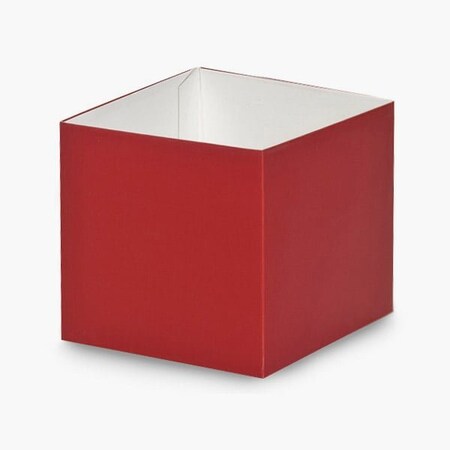 Nashville Wraps Matte Red Box Base, 4x4x3.5, 25PK GBB04RE