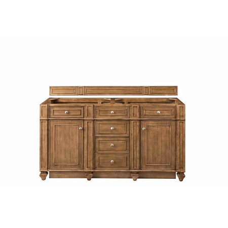 James Martin Vanities Vanity, without top, Saddle Brown, 59.9 in W x 22.9 in D, 157-V60D-M-SBR