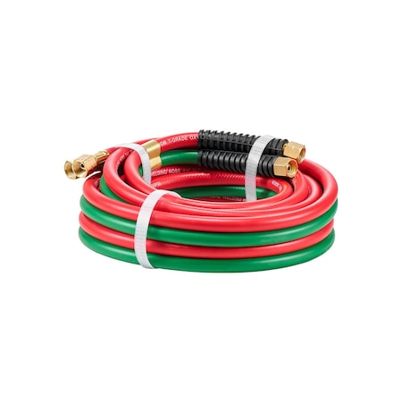 Vevor Oxygen Acetylene Hose 1/4-Inch x 15FT T Grade Hose 300PSI Max Working Pressure TTW1415A
