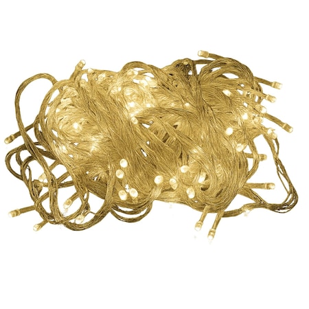 Elegani Indoor/Outdoor 100 LED String Warm White Lights with Flexible Clear Wire - 33ft, Waterproof PH-100-LD-WWH