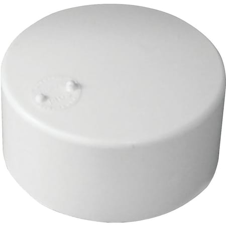 Genova IPEX 414263BC Sewer Pipe Cap, 3 in, Hub, PVC, White 414263BXC