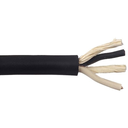 Carol Portable Cord, SOOW, 16 AWG, 2 C, Black, Thermoset, Stranded, 600 V, Outdoor, 10 ft 02722