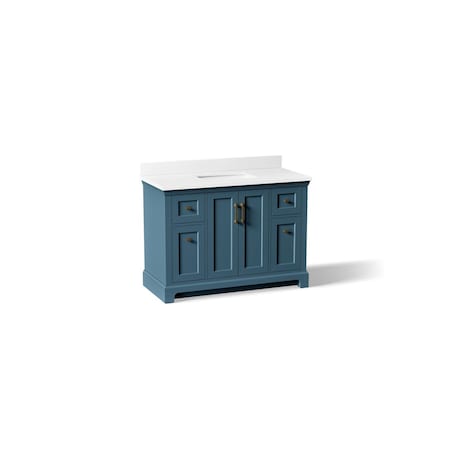 Kohler Charlemont 48" bathroom vanity cabinet with sink and quartz top 29262-BD1-TDB