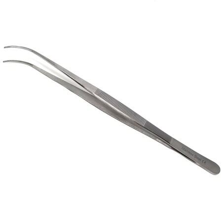 A2Z Scilab Forceps Micro 10 Inch Curved Serrated Narrow-Tip Stainless Steel Tweezers A2Z-ZR1133