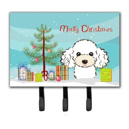Carolines Treasures Christmas Tree and White Poodle Leash or Key Holder BB1629TH68