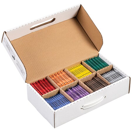 Prang Crayons Made w/Soy, 100 Each of 8 Colors, PK800 32350