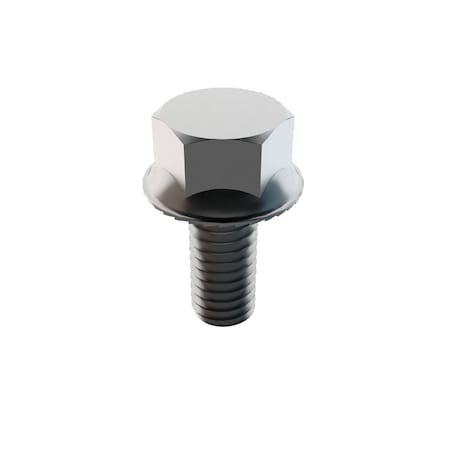 Zoro Select Not Graded, 5/16"-18 Serrated Flange Bolt, Plain Stainless Steel, 3/4 in L, 50 PK 31-SFH-31C-75