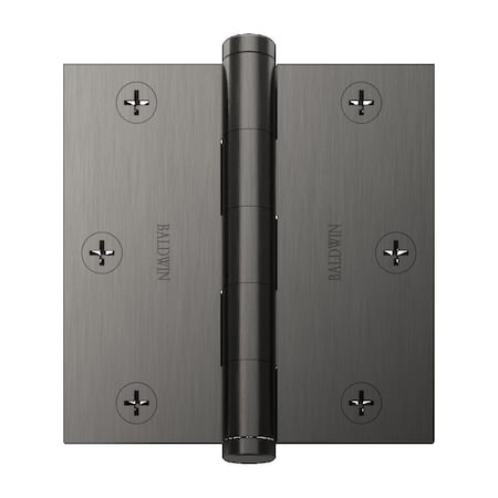 Baldwin Baldwin 3-1/2in x 3-1/2in Mortise Square Hinge Graphite Nickel Finish 1035076I