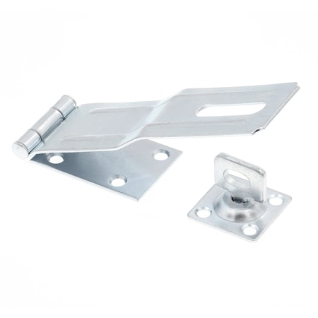 Prime-Line Door and Gate Safety Hasp Hinge Latch with Swivel Staple 6 inch with Screws Zinc Plated U 117220