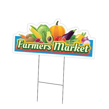 Signmission Farmers Market Die Cut Yard & Stake outdoor plastic coroplast window, C-DC-1216-DS-Farmers Market19 C-DC-1216-DS-Farmers Market19