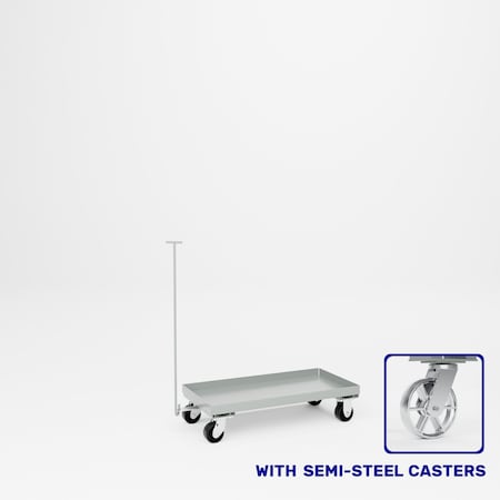 Pucel Steel Dolly with Removable Handle, 18 in W x 36 in D, Gray 18-D-36-S