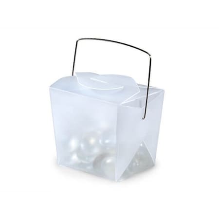 Nashville Wraps White Frosted Take Out Favor Boxes, Small 2.75x2x2.5, 12PK 11491