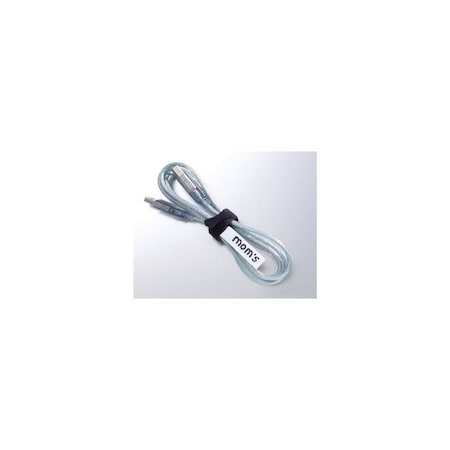 Velcro Brand One Wrap Fastener, 1/2 in W, 8 in L, Hook and loop, Black, 5PK 91426