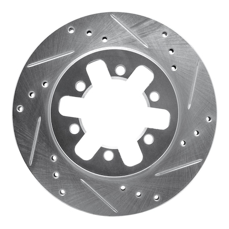 Dfc Premium Silver Drilled & Slotted Brake Rotor, Disc Brake Rotor, 631-67081R