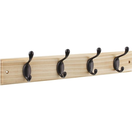 National Hardware Stanley 18'' Oil Rubbed Bronze/Natural Hook Rail S827-139