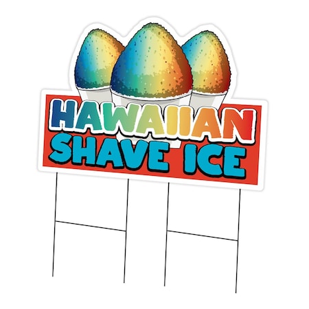 Signmission Hawaiian Shave Ice Die Cut Yard & Stake plastic coroplast window, 2436-Hawaiian Shave Ice C-DC-2436-DS-Hawaiian Shave Ice19