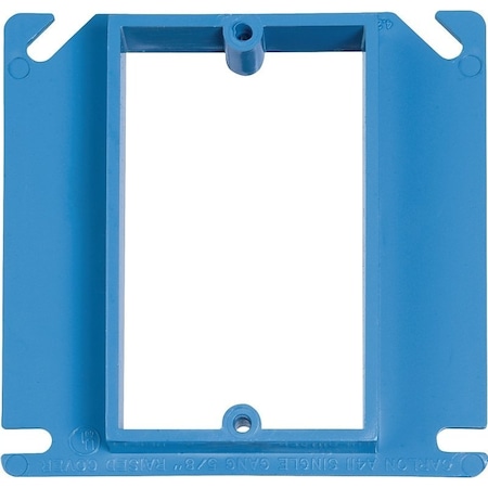Carlon Electrical Box Cover, 4 in L, 4 in W, Square, PVC, Blue A410R-CAR