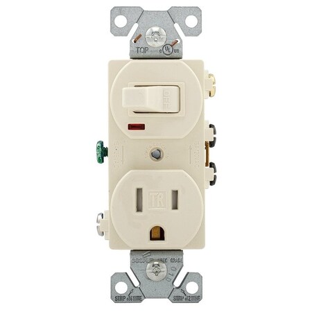 Eaton Wiring Devices Straight Blade Receptacle, 5-15R, 15 A, 125V AC, 2 Pole, 3 Wire, Flush Mount, Isolated Ground TR274LA