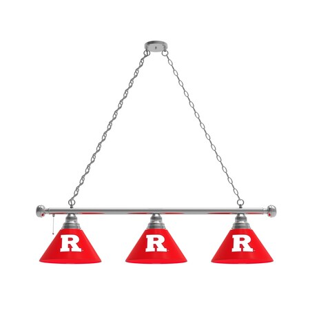 Holland Bar Stool Co Rutgers 3 Shade Billiard Light, Chrome Fixture BL3CHRutger